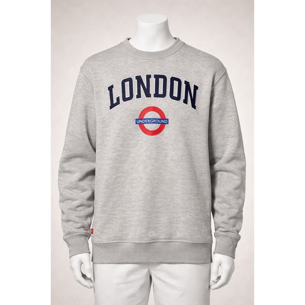 London Underground Sweatshirt Mens Large Gray Transport for London  Crewneck L